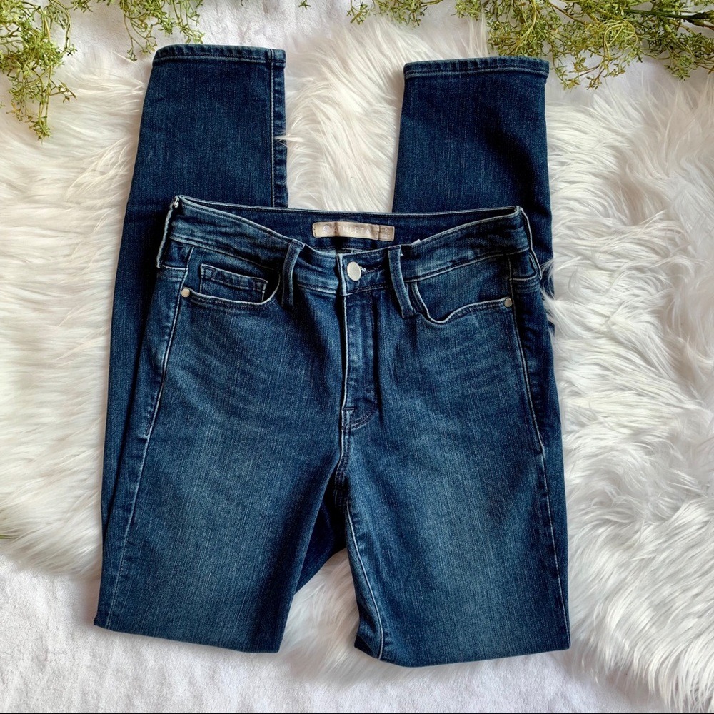 Athleta Sculptek Jeans Size 0 Mid Rise Skinny Jeans Stretch Denim